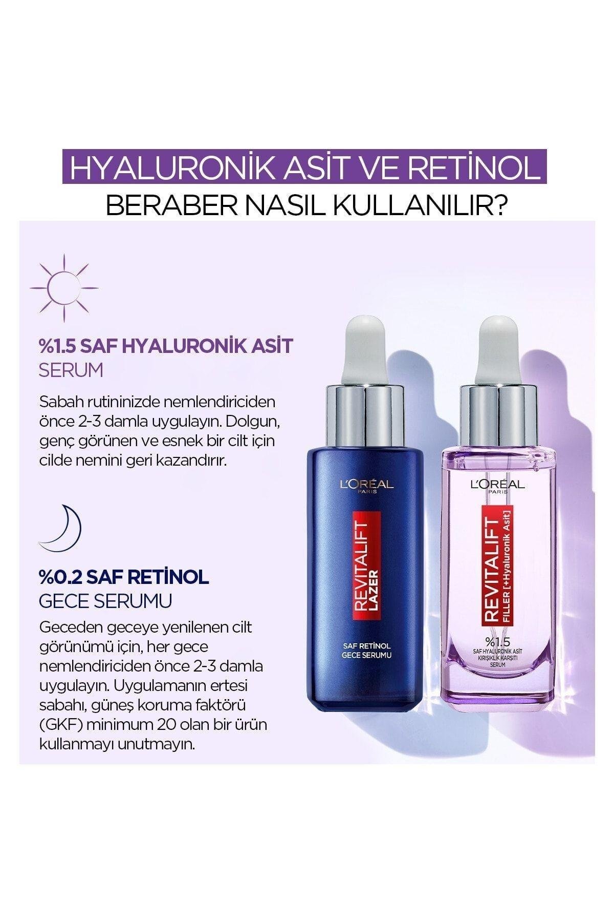 Yeni Orjinal Ürün Revitalift Filler Saf Hyaluronik Asit Kırışıklık Karşıtı Serum 30 Ml