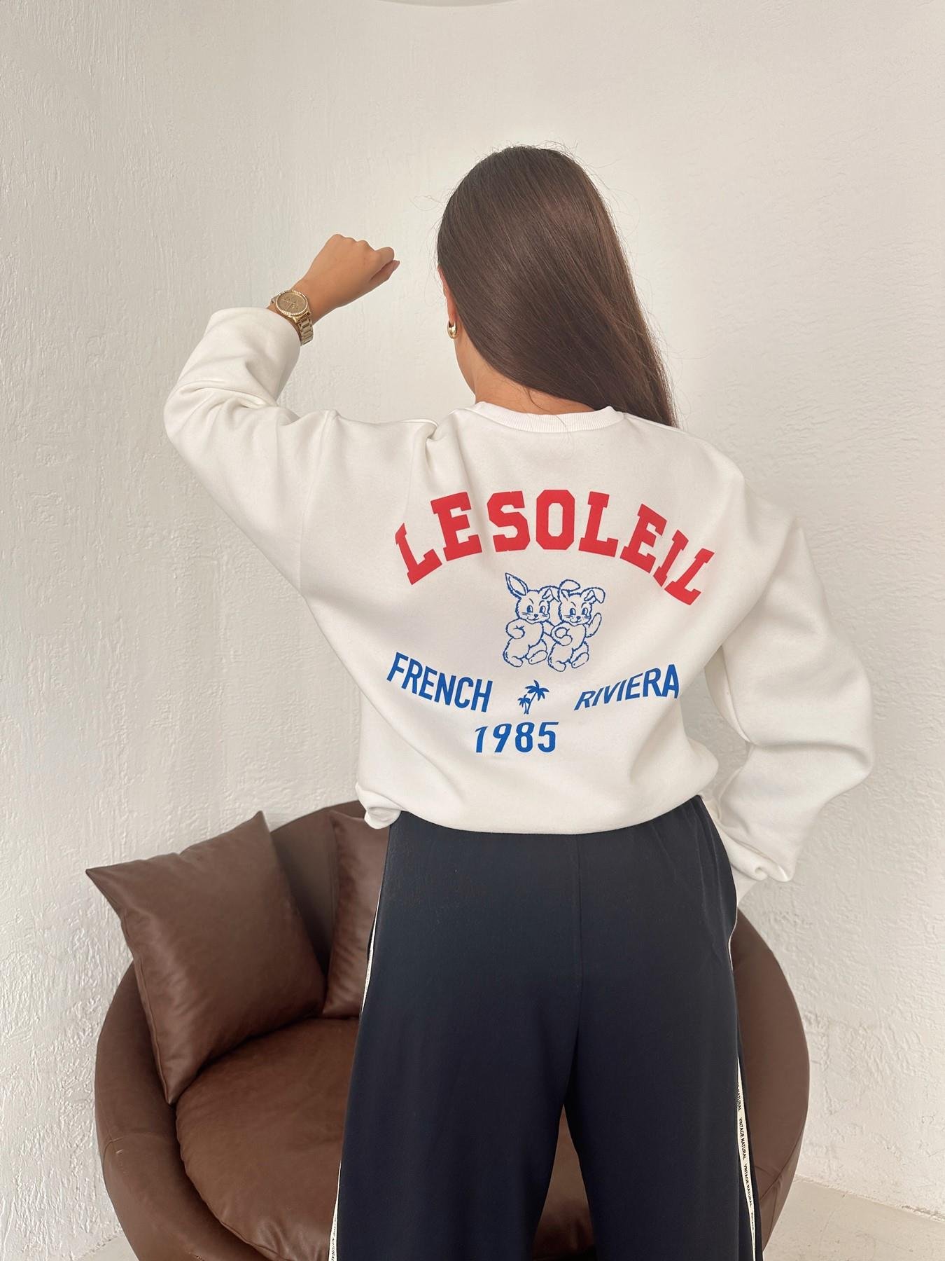 85 Baskılı Sweatshirt EKRU