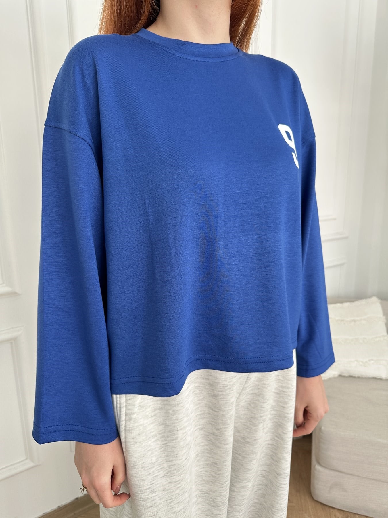 91 Baskılı Sweatshirt Saks