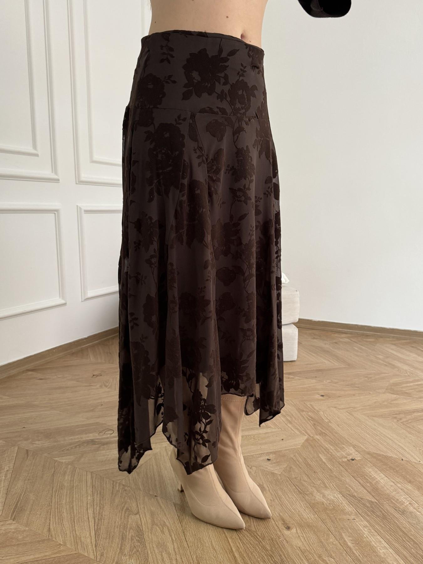 Asimetrik Etek Kahve