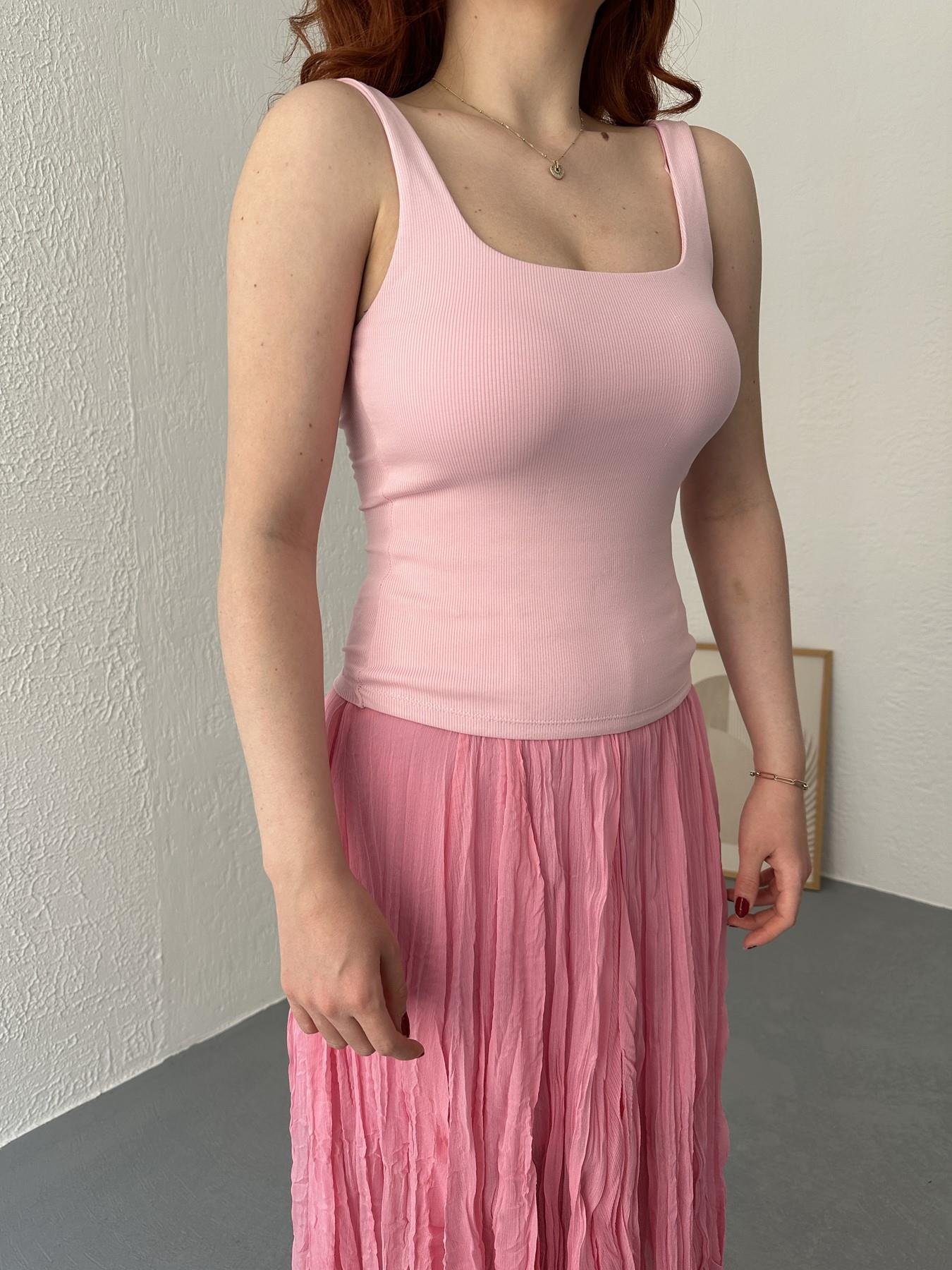 Askılı Fitilli Atlet Toz pembe