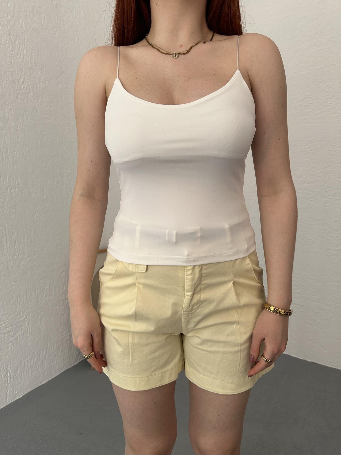 Askılı Kısa Body Ekru