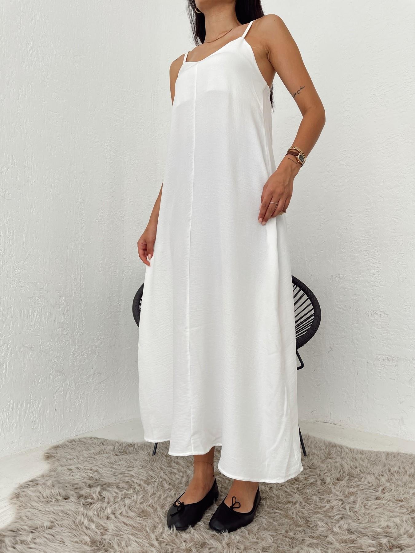 Askılı Uzun Elbise BEYAZ