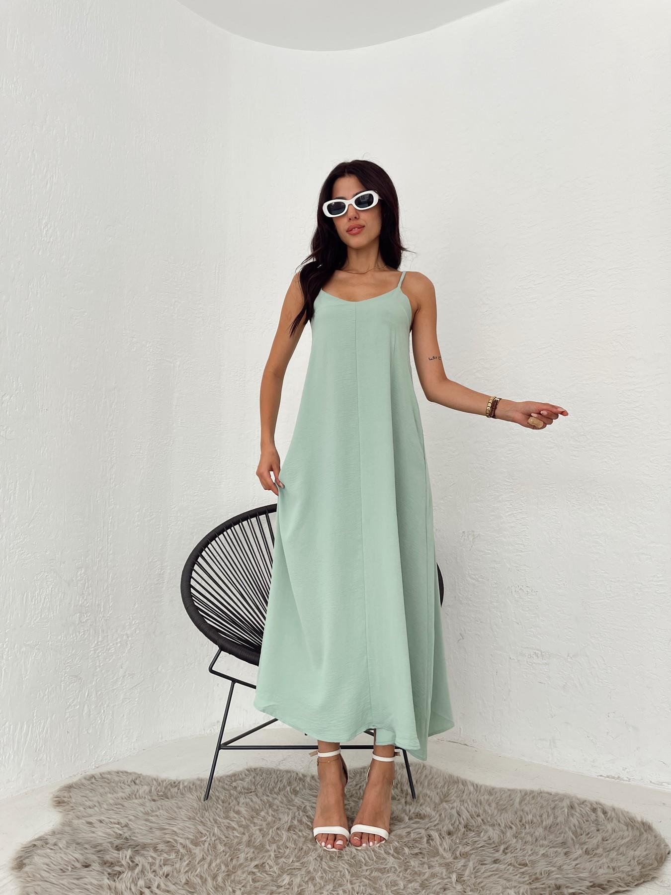 Askılı Uzun Elbise MİNT