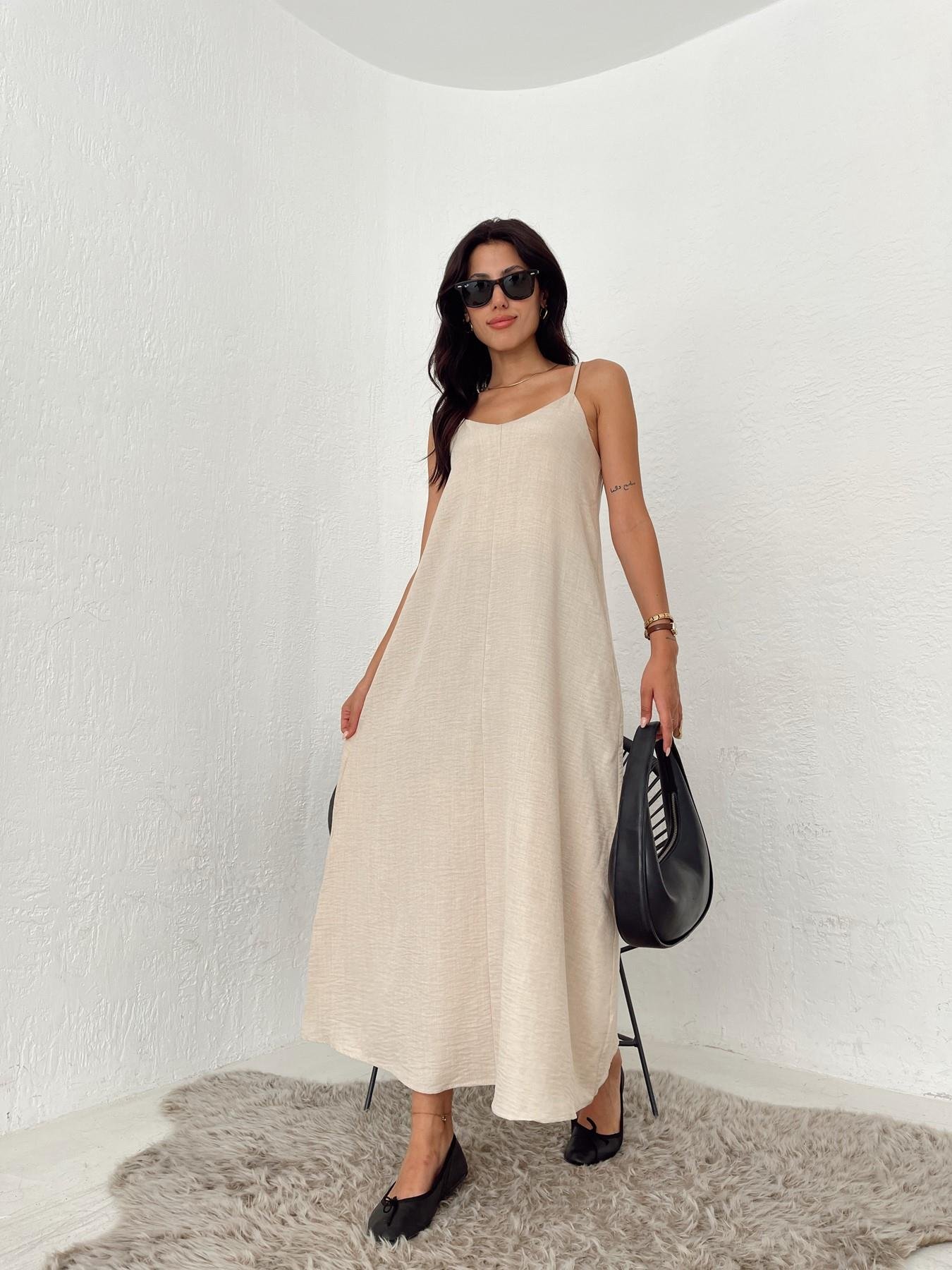 Askılı Uzun Elbise TAŞ