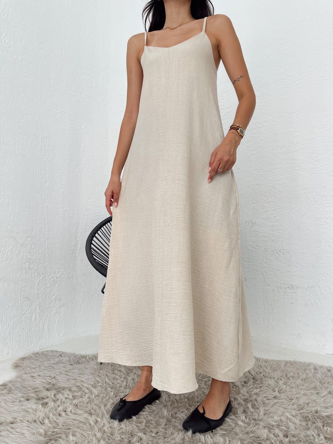 Askılı Uzun Elbise TAŞ