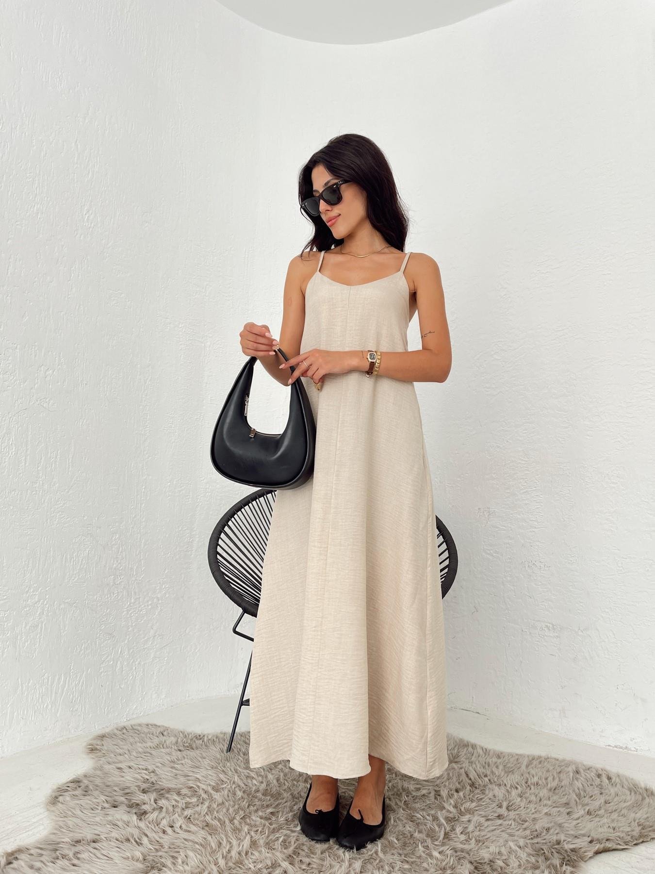 Askılı Uzun Elbise TAŞ