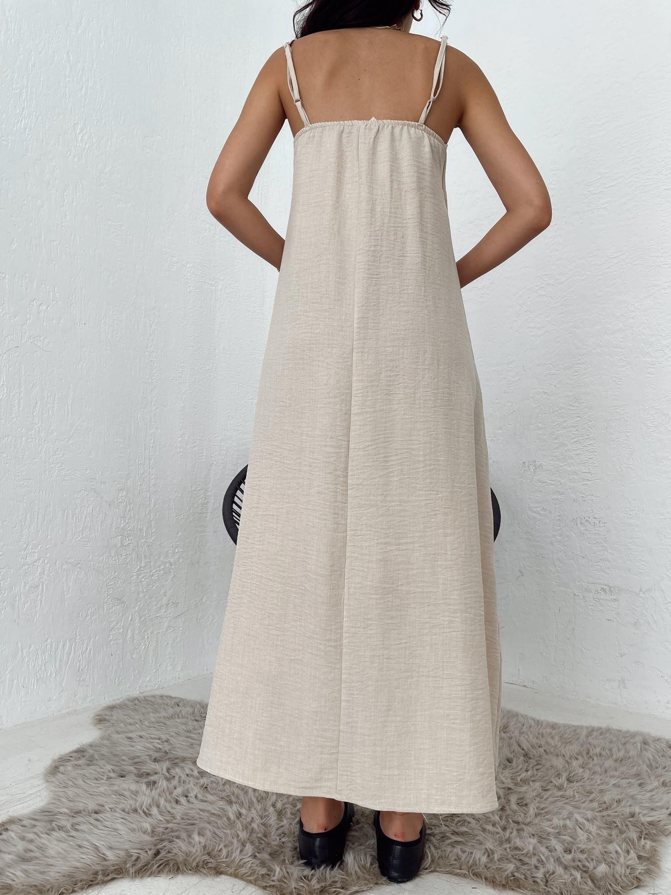 Askılı Uzun Elbise TAŞ