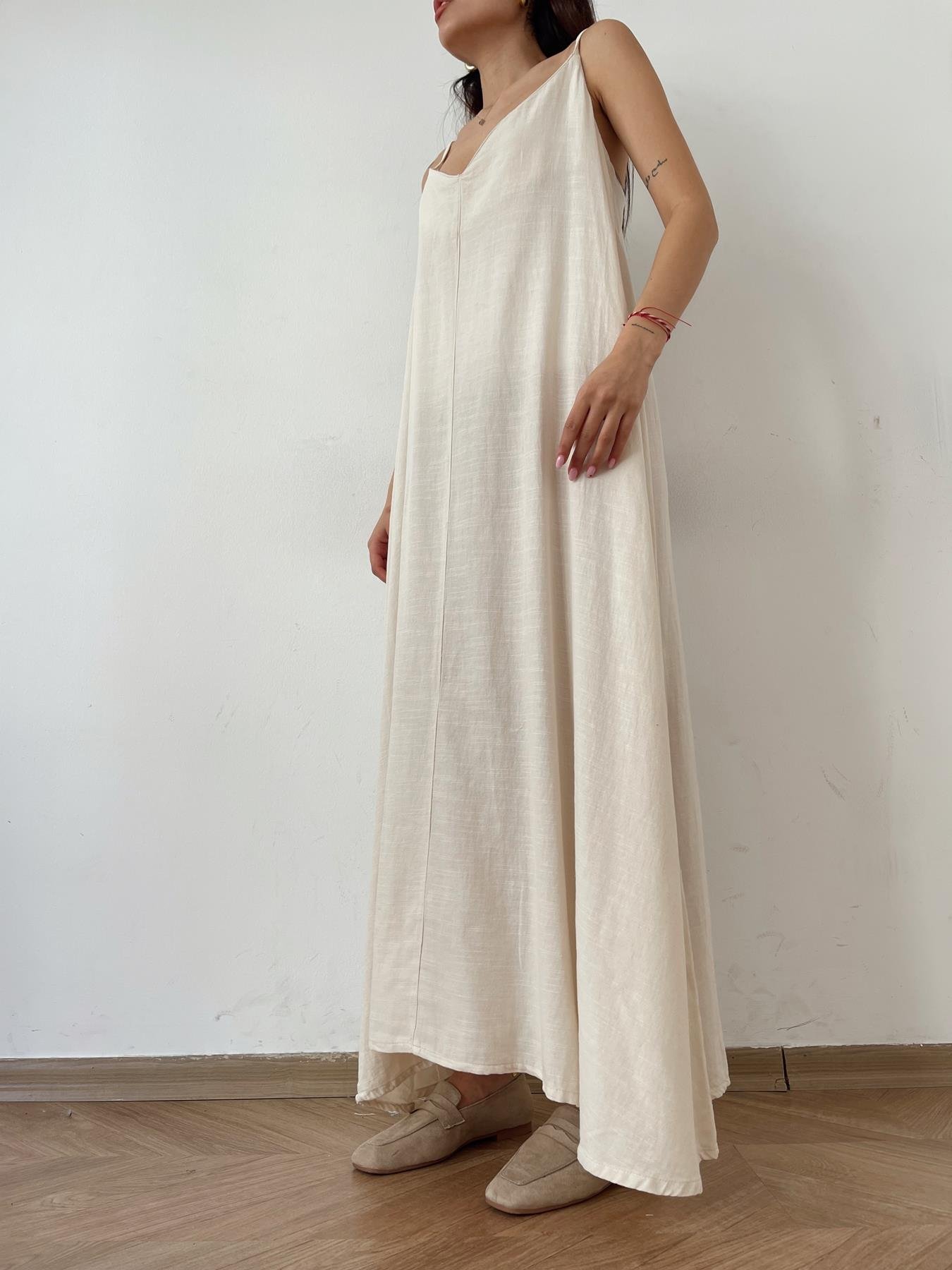 Askılı Uzun Elbise TAŞ