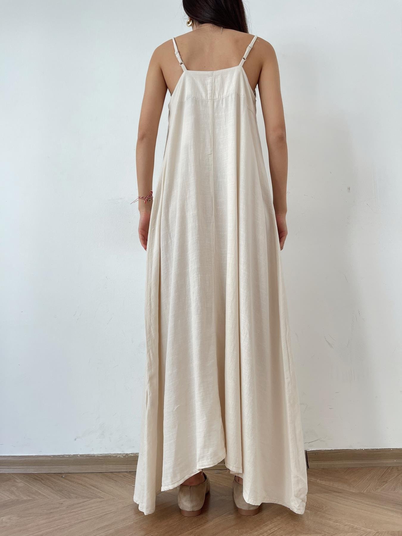 Askılı Uzun Elbise TAŞ