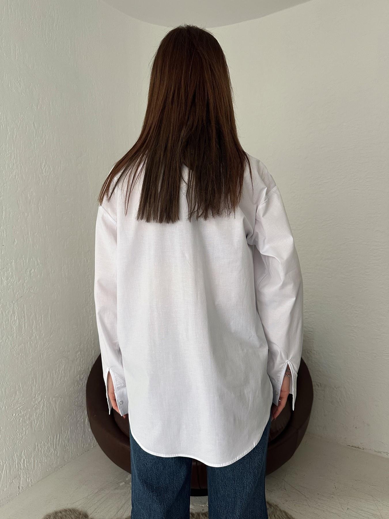 Ayıcık Nakışlı Gömlek BEYAZ