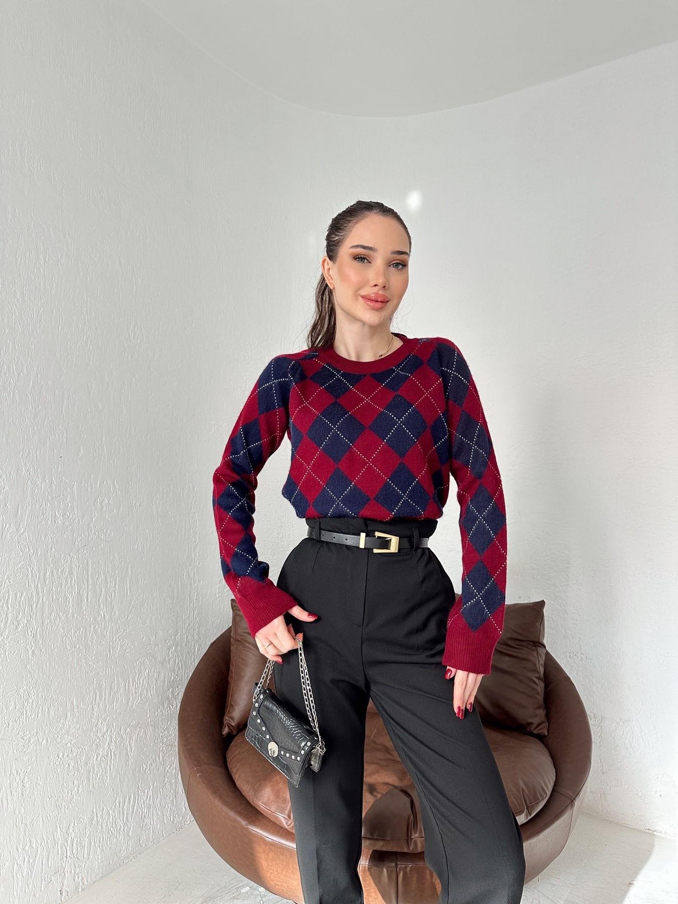 Baklava Desen Kazak BORDO-LACİ