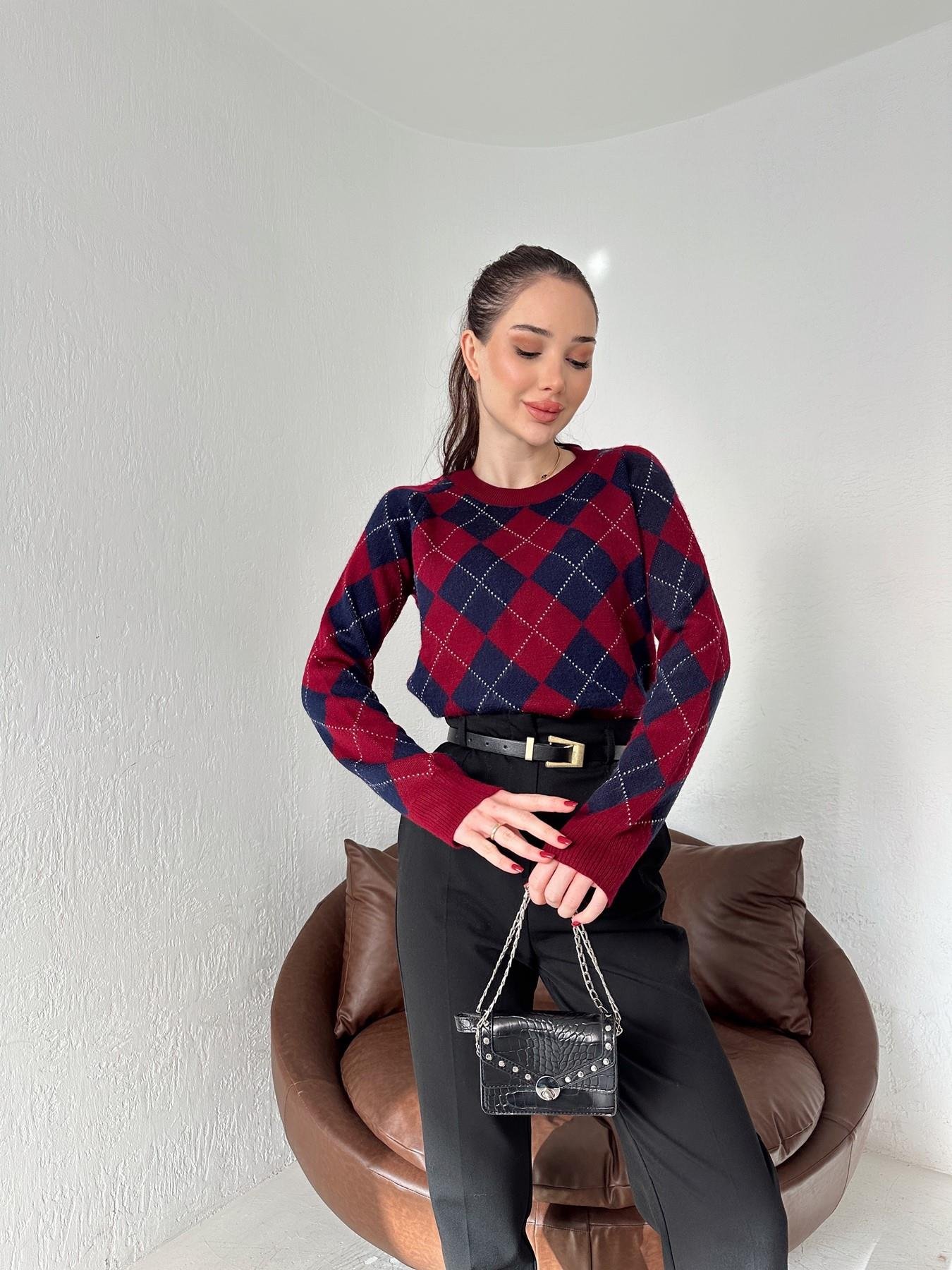 Baklava Desen Kazak BORDO-LACİ