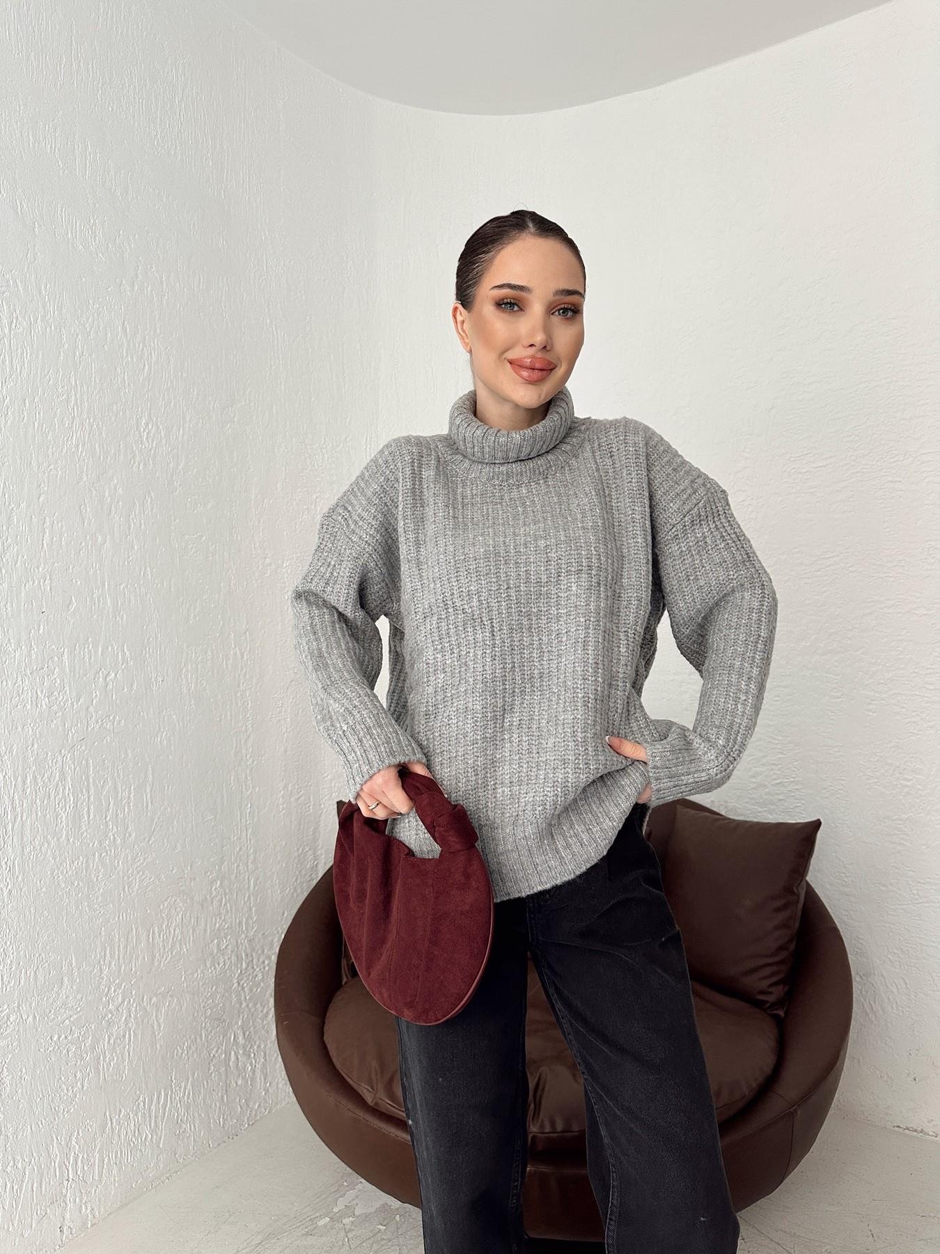 Balıkçı Yaka Kazak GRİ