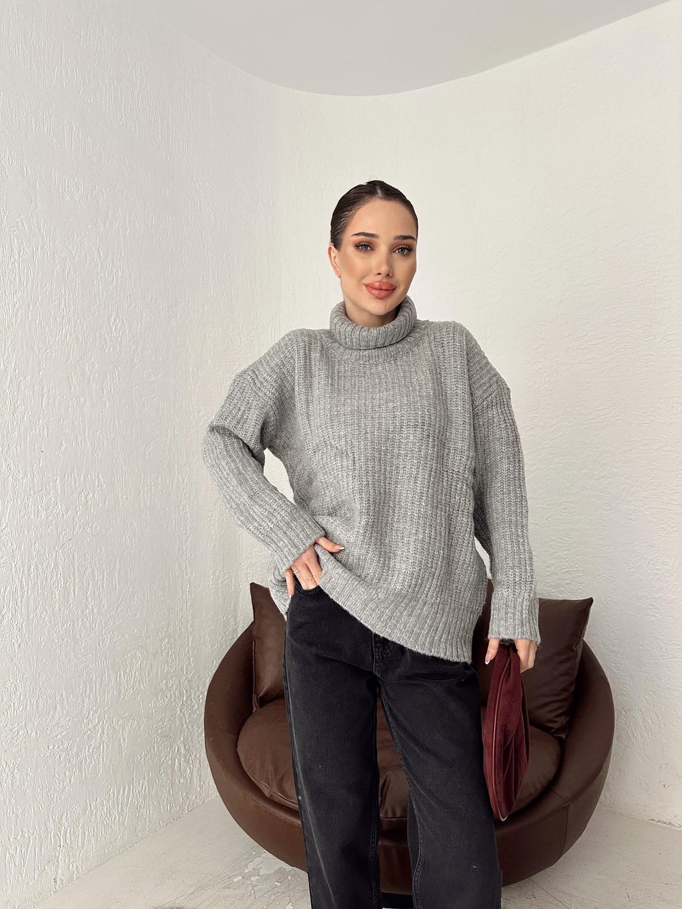 Balıkçı Yaka Kazak GRİ