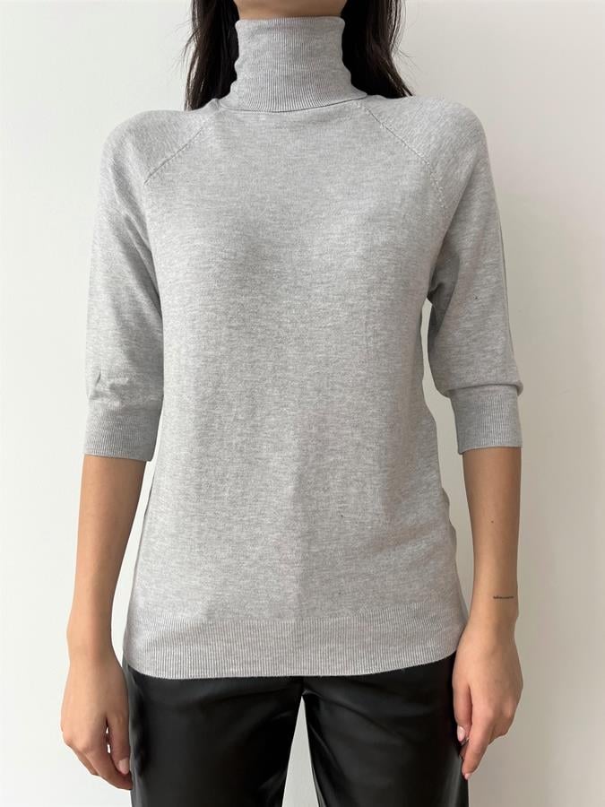 Balıkçı Yarım Kol Triko GRİ