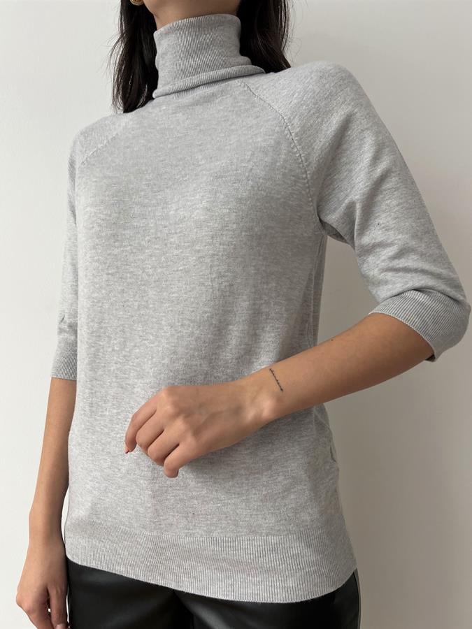 Balıkçı Yarım Kol Triko GRİ