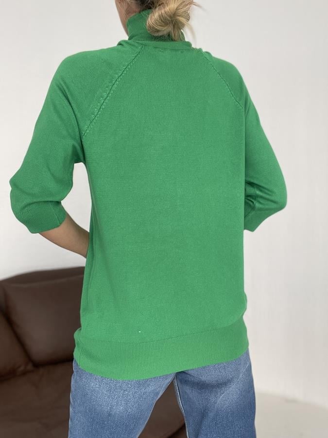 Balıkçı Yarım Kol Triko YEŞİL