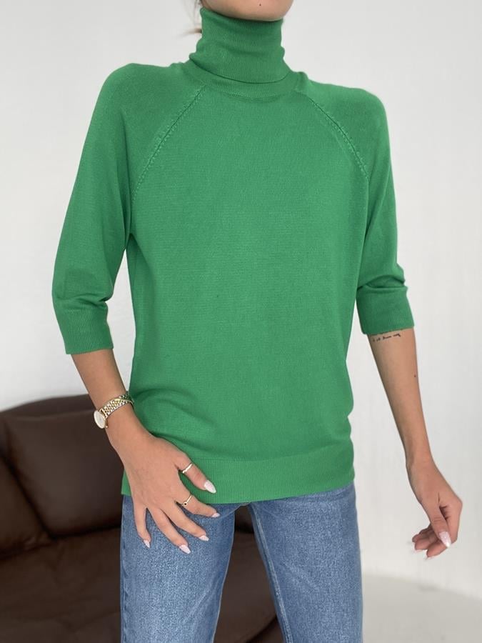 Balıkçı Yarım Kol Triko YEŞİL