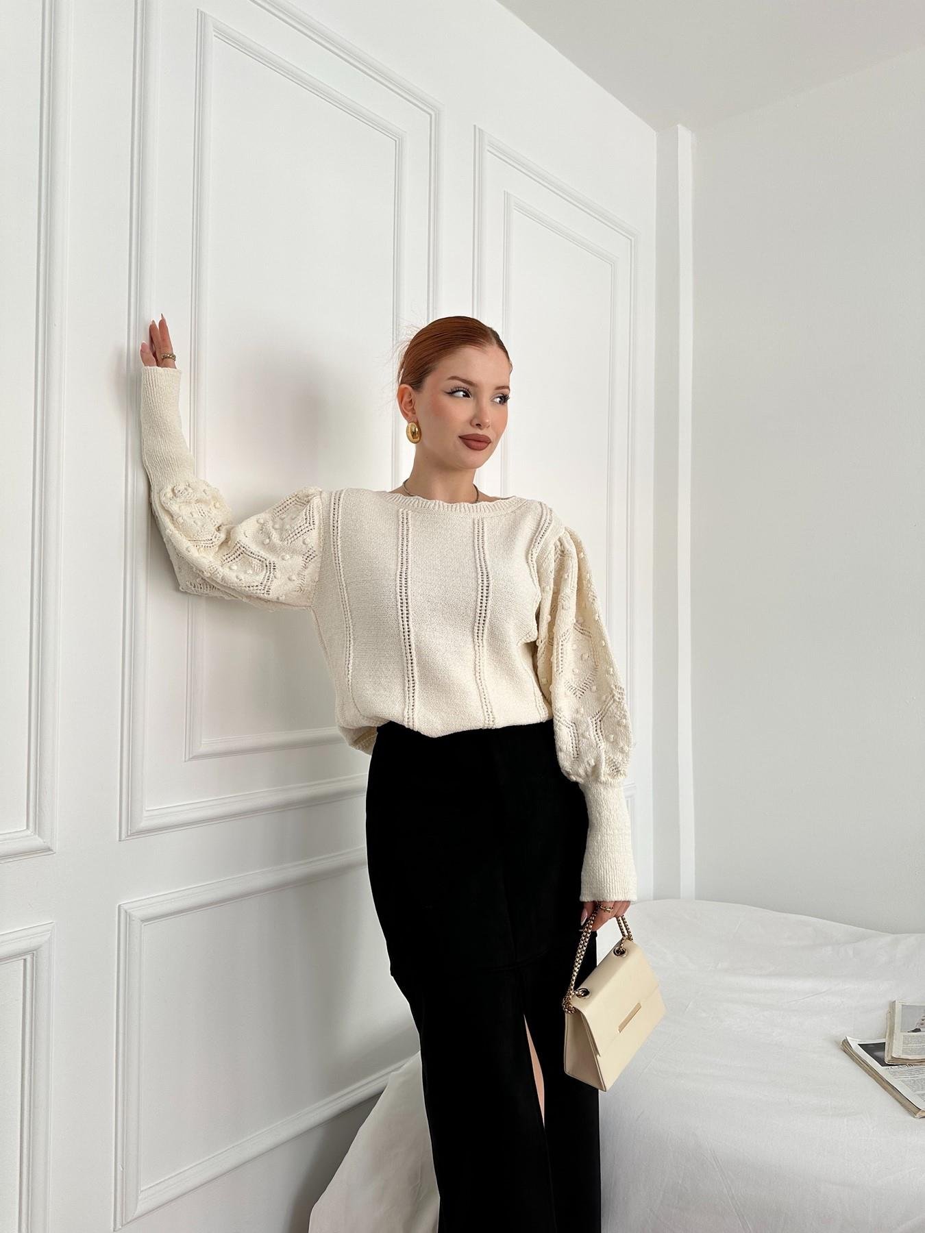 Balon Kol Kazak Krem