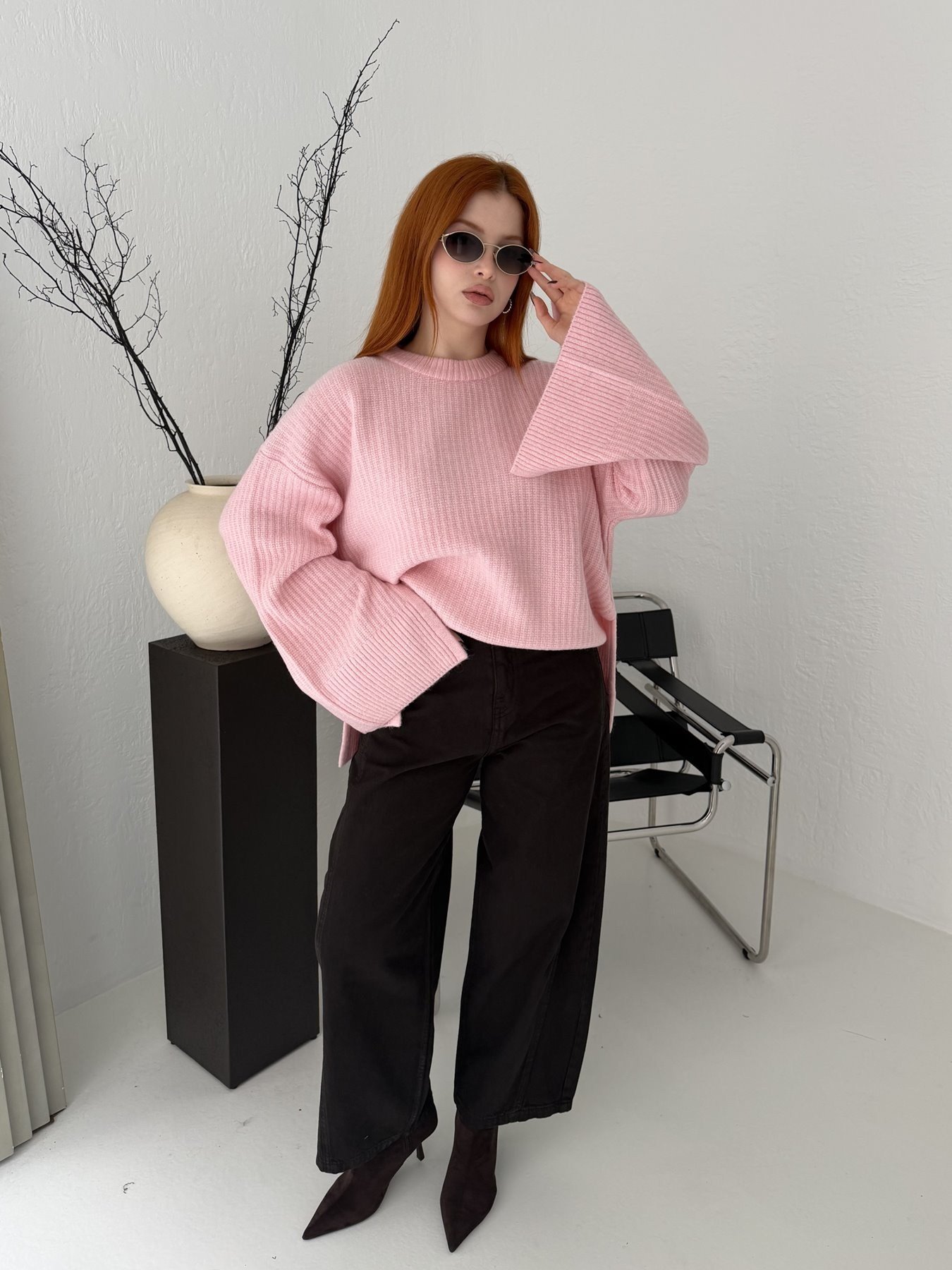 Barrel Balon Jean Pantolon Acı kahve