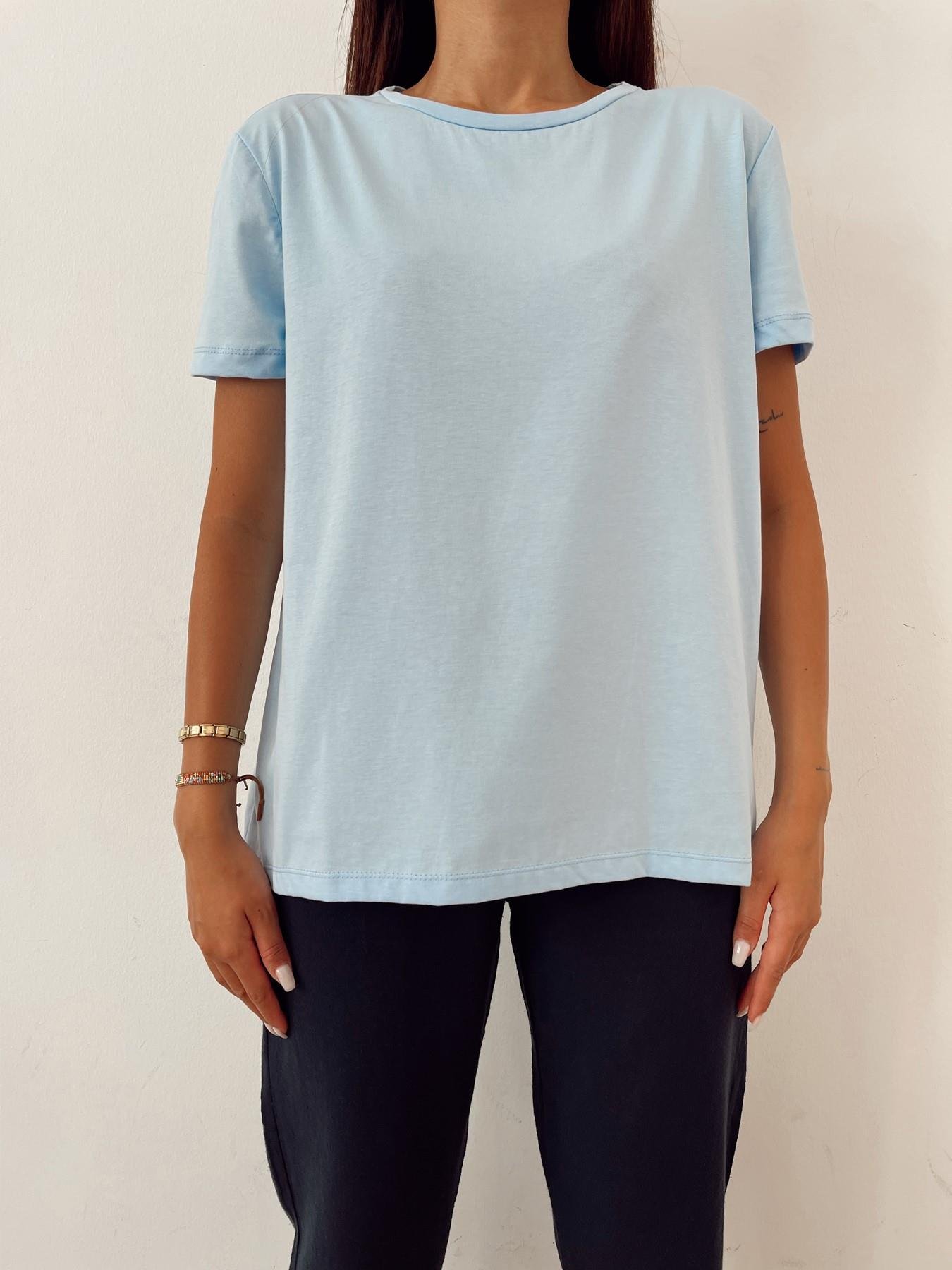 Basic Arkası Uzun Tişört AÇIK MAVİ