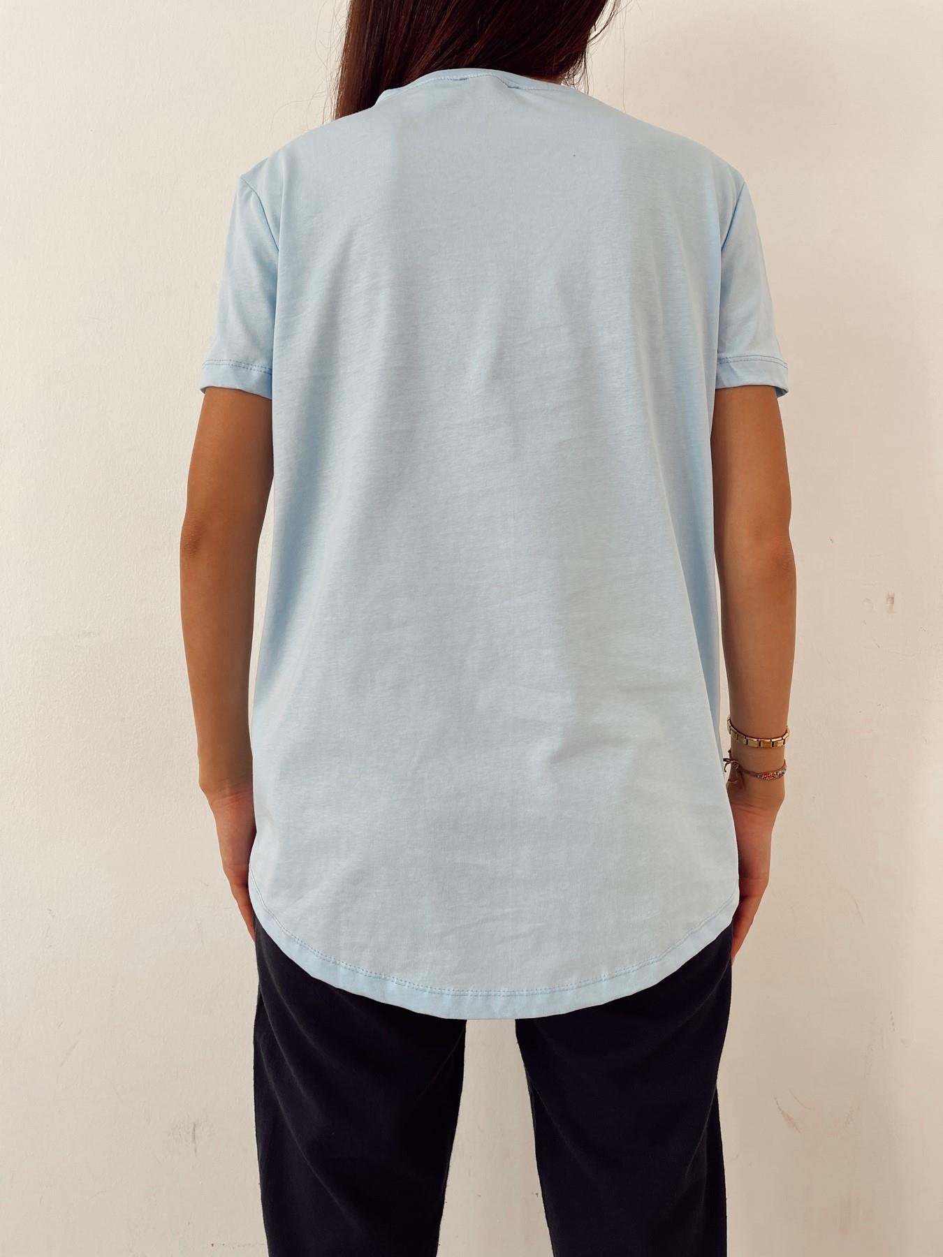 Basic Arkası Uzun Tişört AÇIK MAVİ