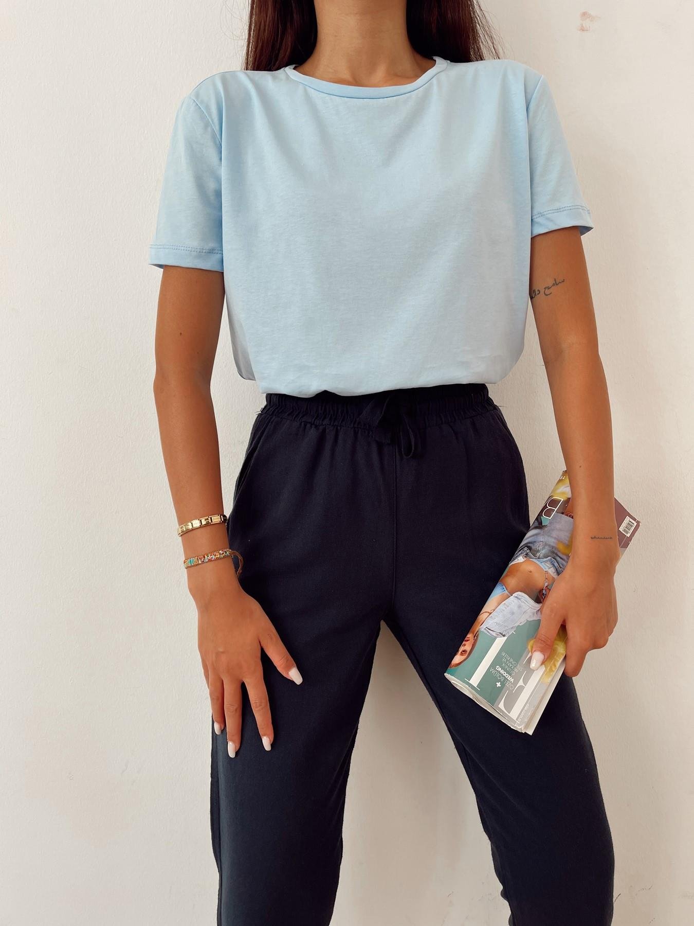 Basic Arkası Uzun Tişört AÇIK MAVİ