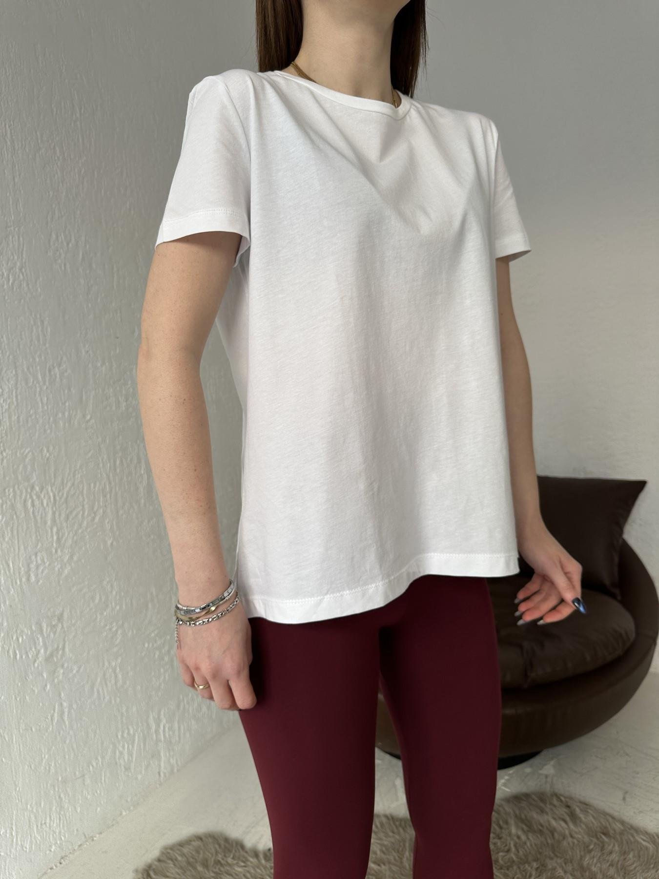 Basic Arkası Uzun Tişört BEYAZ