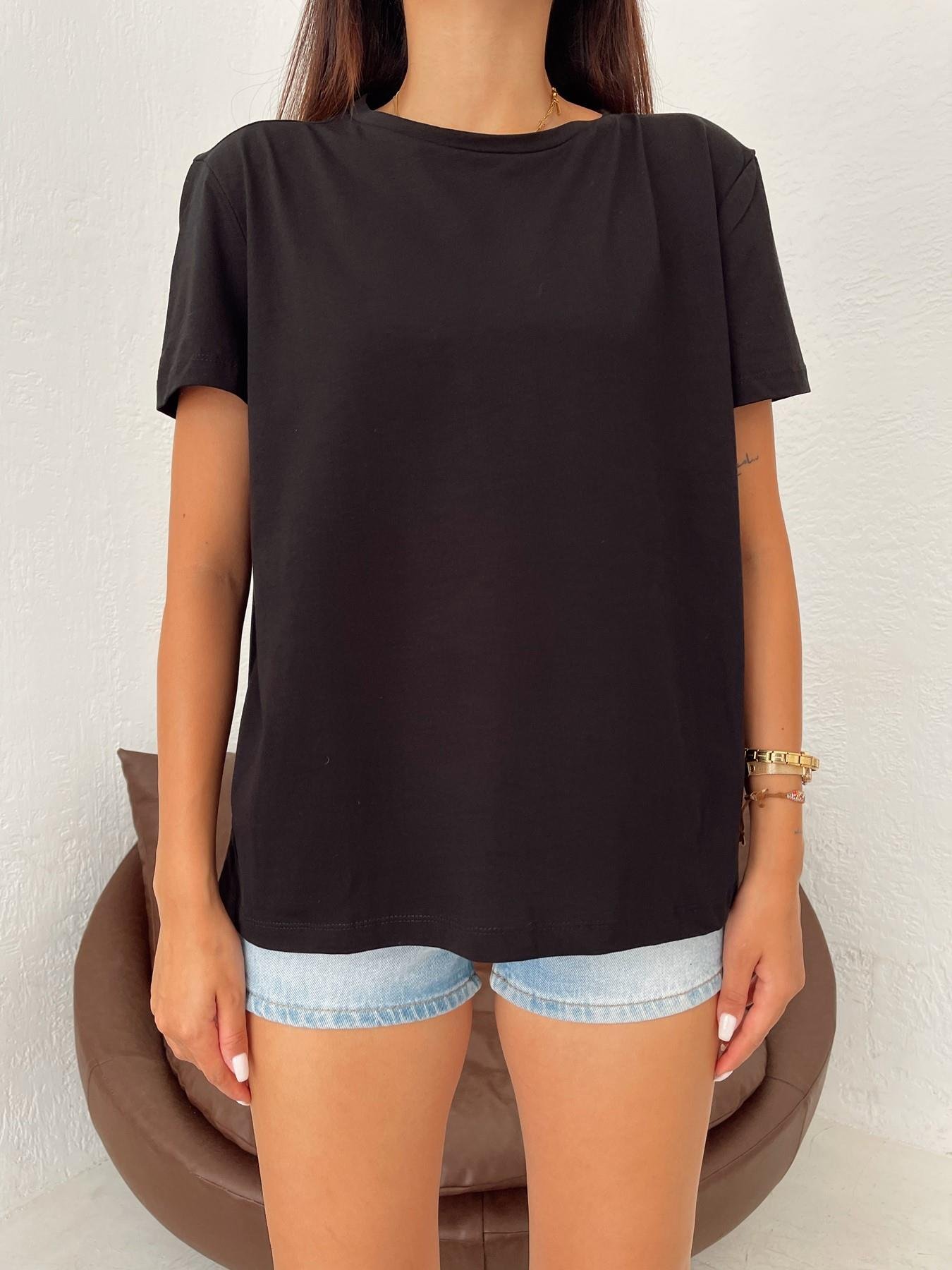 Basic Arkası Uzun Tişört SİYAH