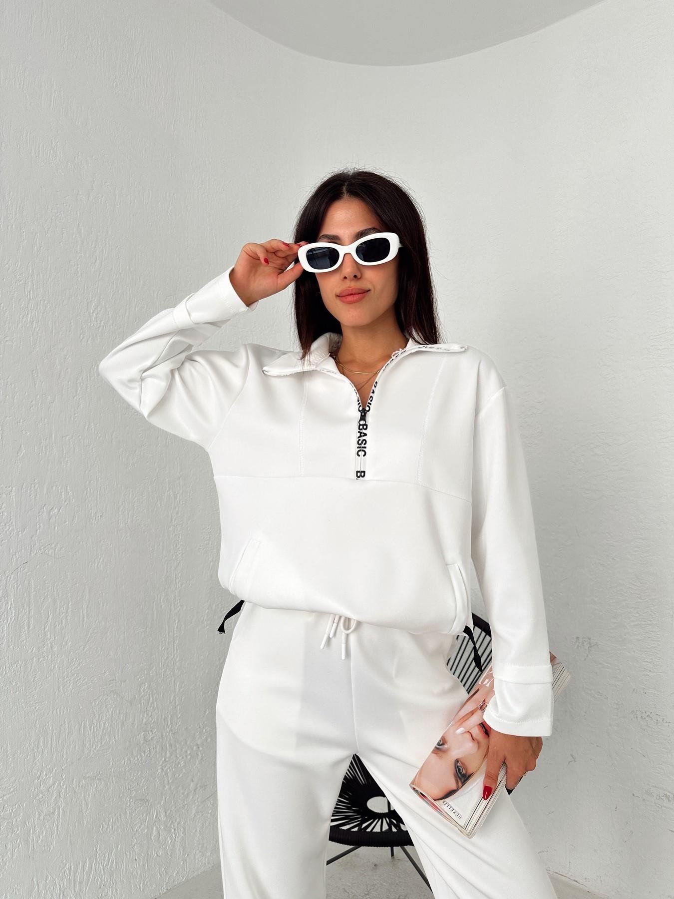 Basic Baskılı Sweatshirt EKRU