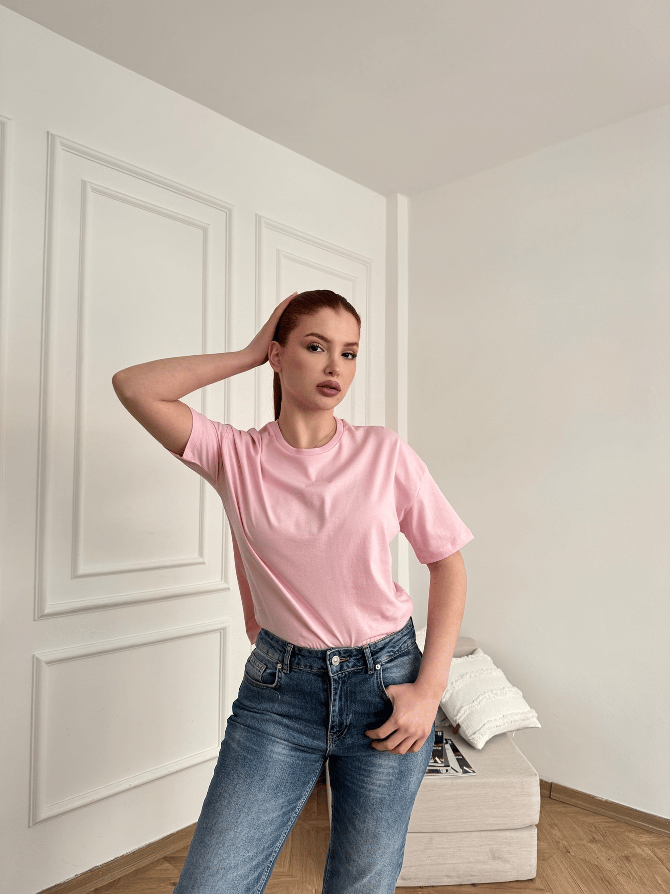 Basic Tişört Toz pembe