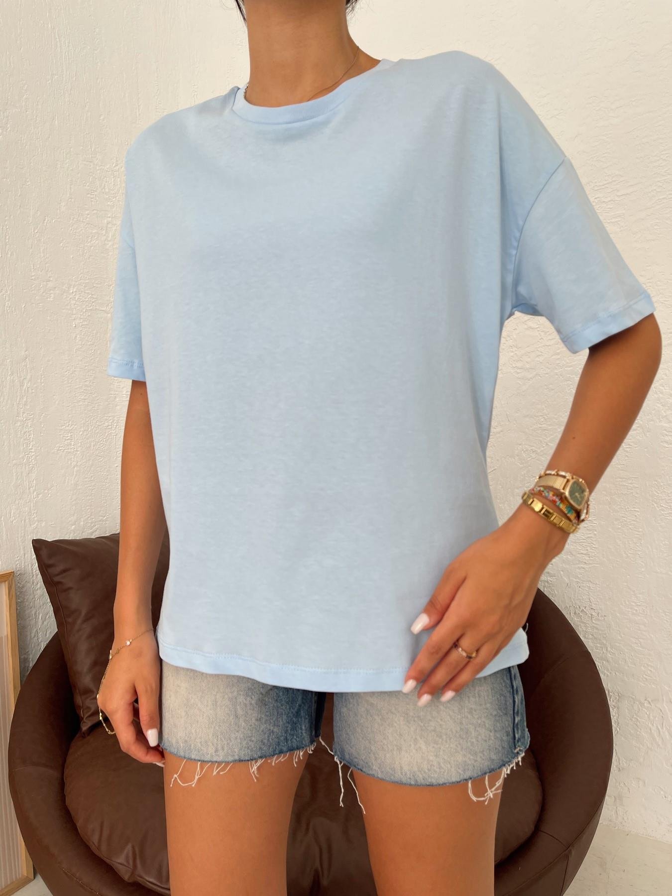 Basic Yıkamalı Tişört AÇIK MAVİ