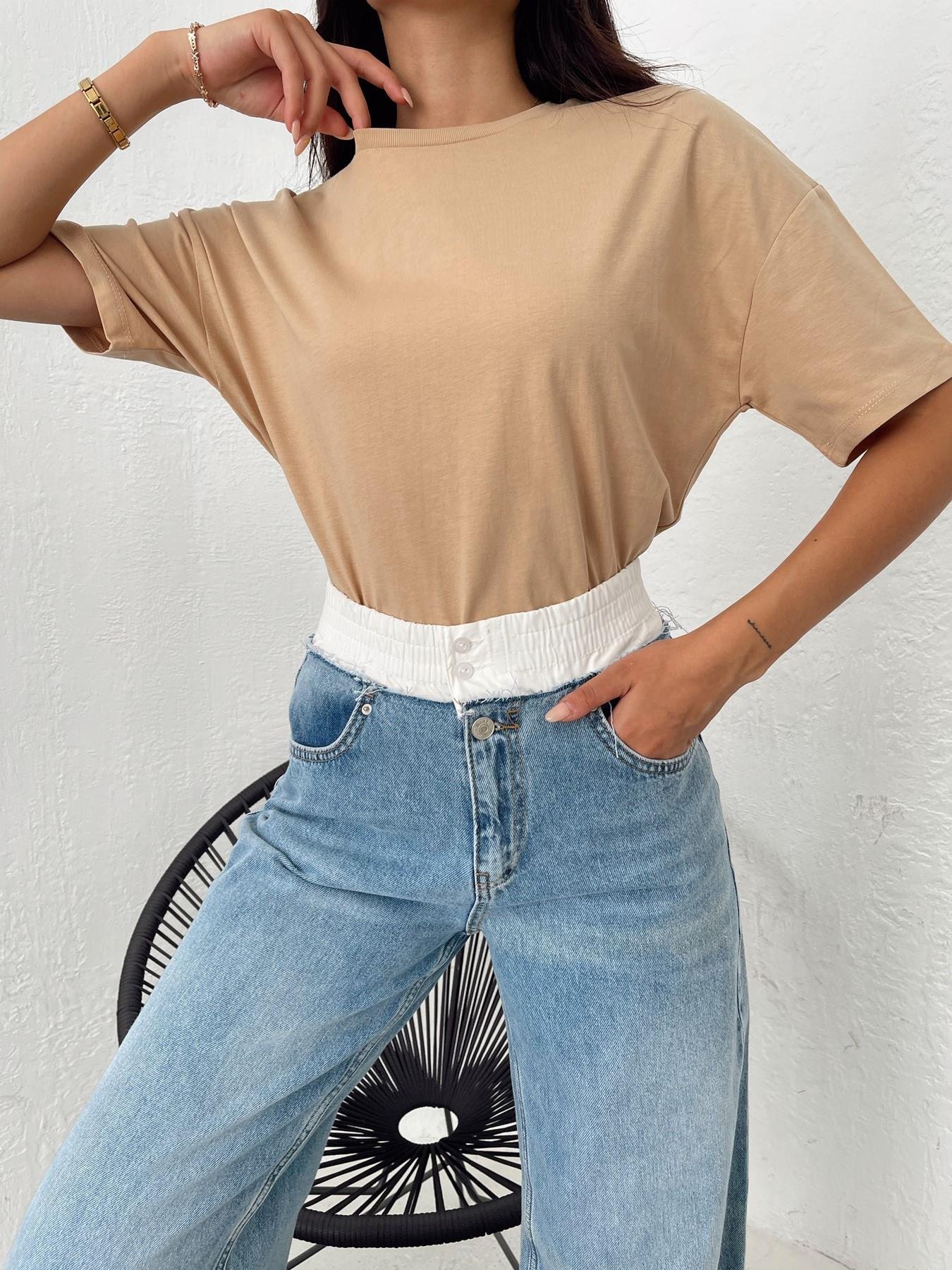 Basic Yıkamalı Tişört BEJ