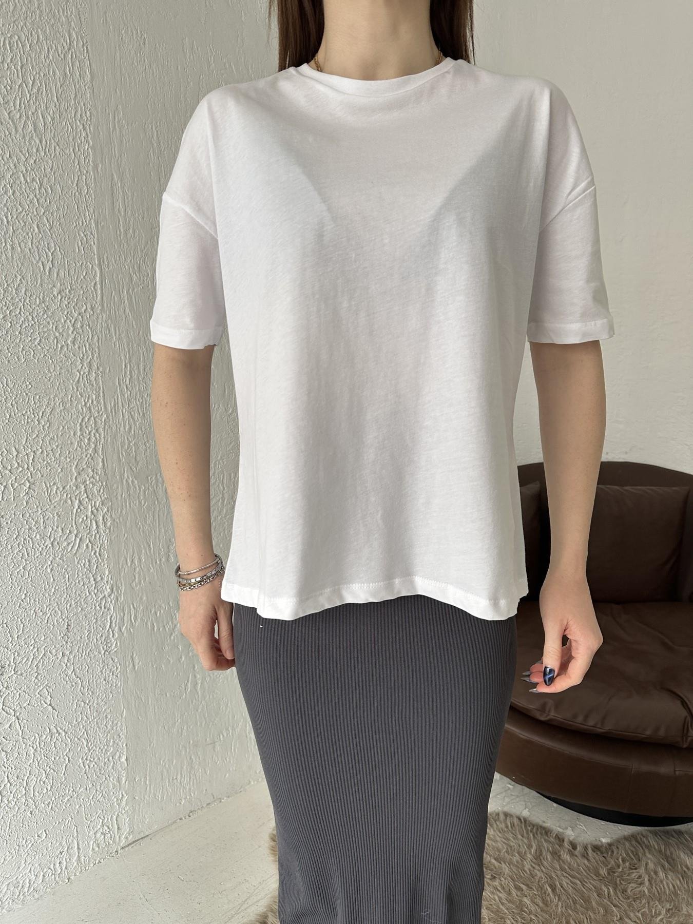 Basic Yıkamalı Tişört BEYAZ