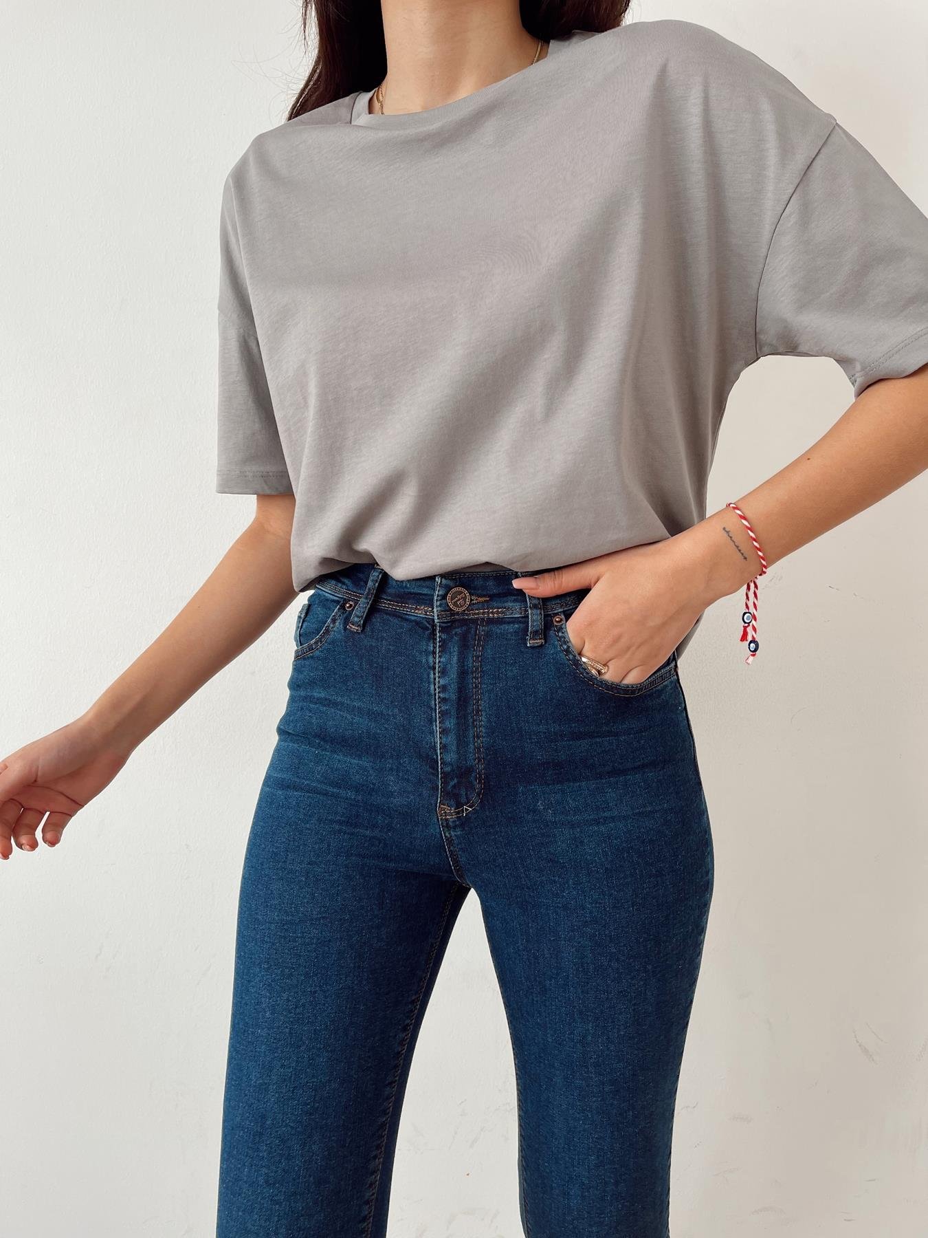 Basic Yıkamalı Tişört GRİ