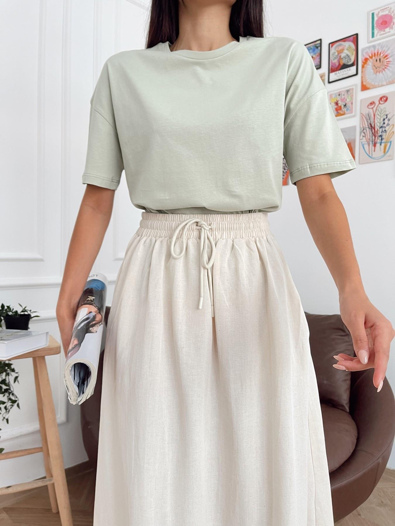 Basic Yıkamalı Tişört MİNT