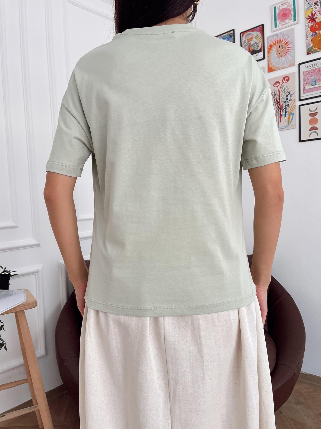 Basic Yıkamalı Tişört MİNT