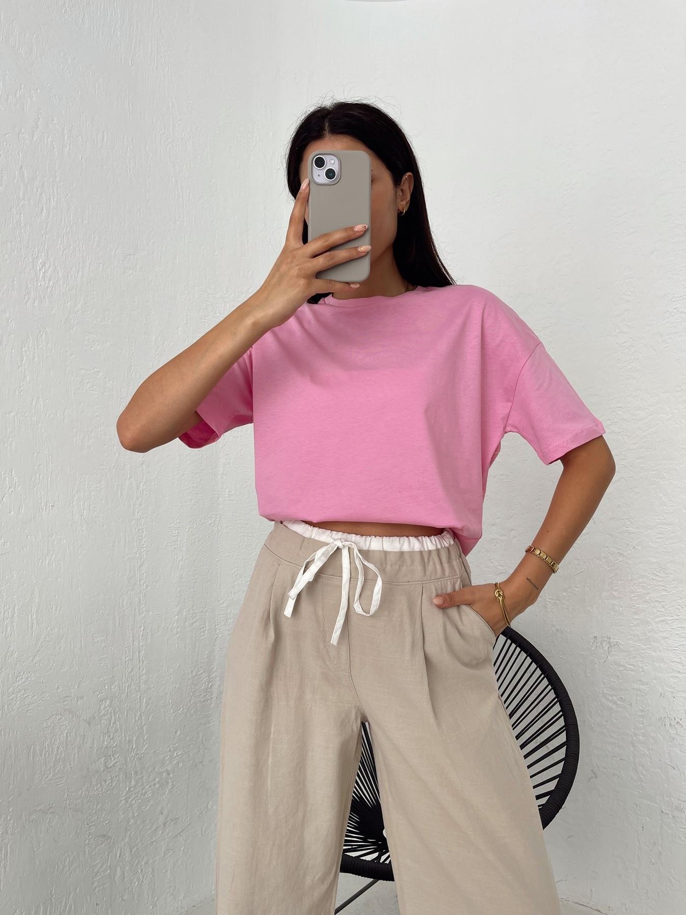 Basic Yıkamalı Tişört PEMBE