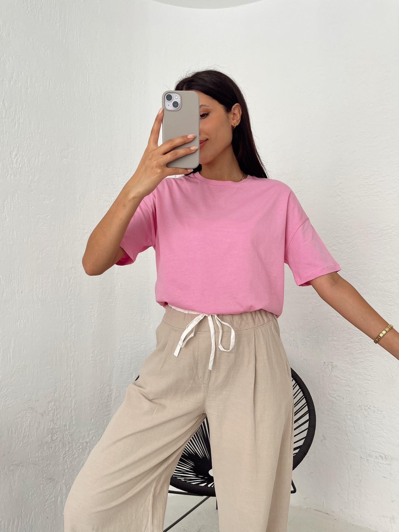 Basic Yıkamalı Tişört PEMBE