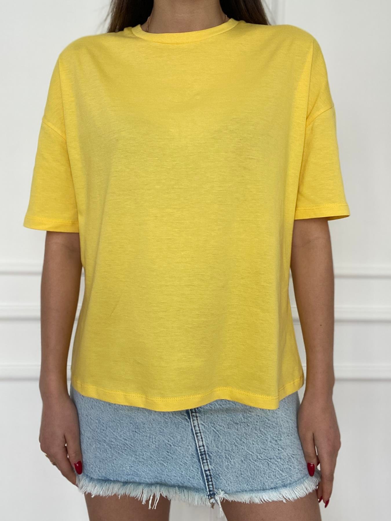 Basic Yıkamalı Tişört SARI