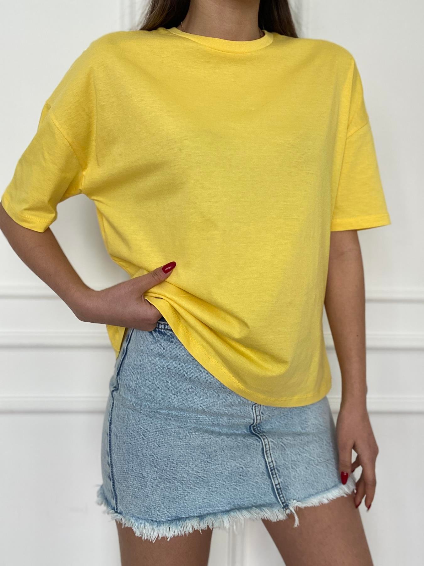 Basic Yıkamalı Tişört SARI