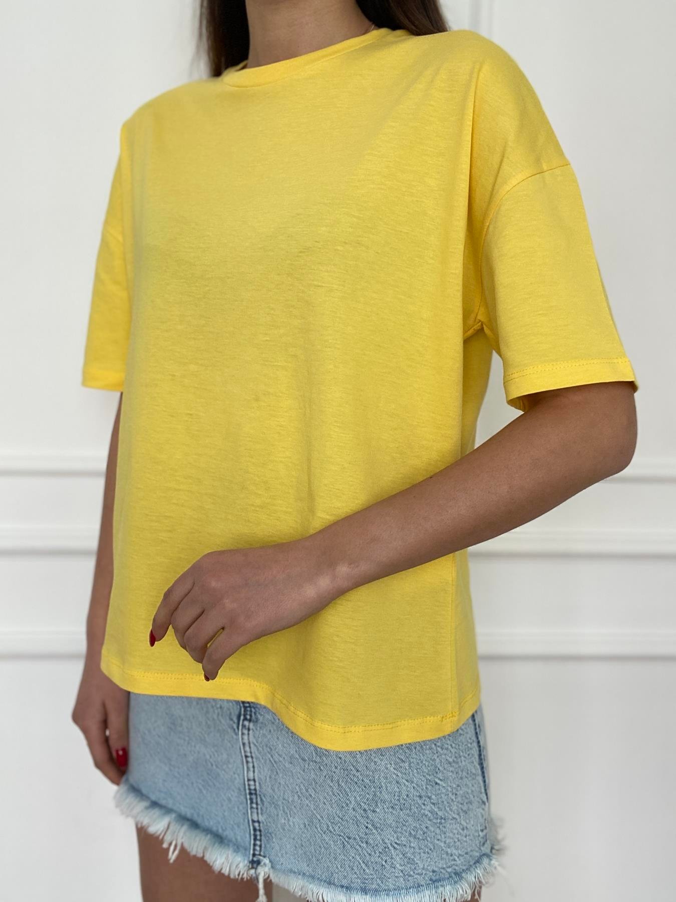 Basic Yıkamalı Tişört SARI