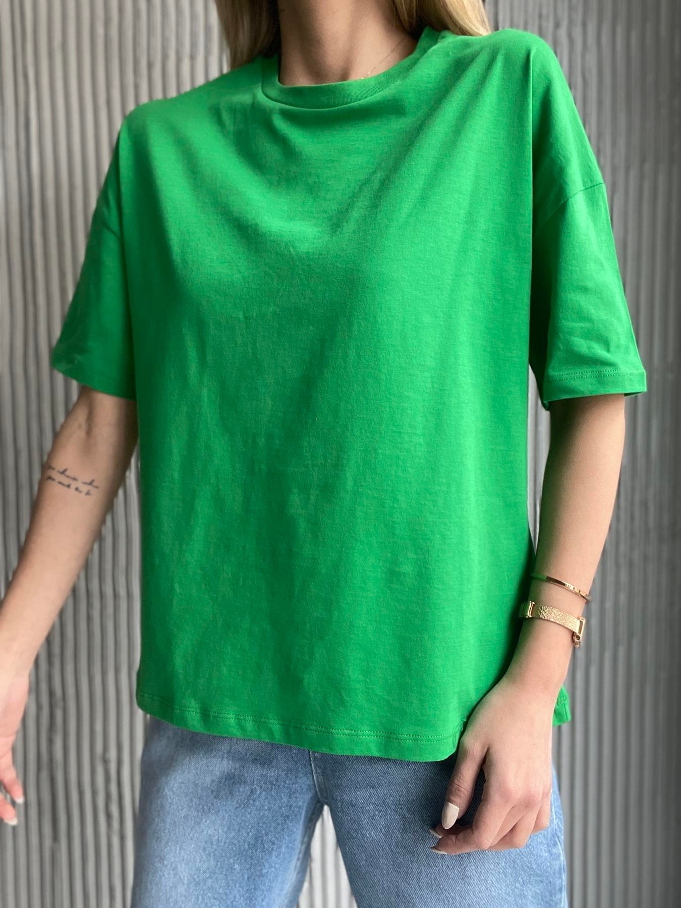 Basic Yıkamalı Tişört YEŞİL