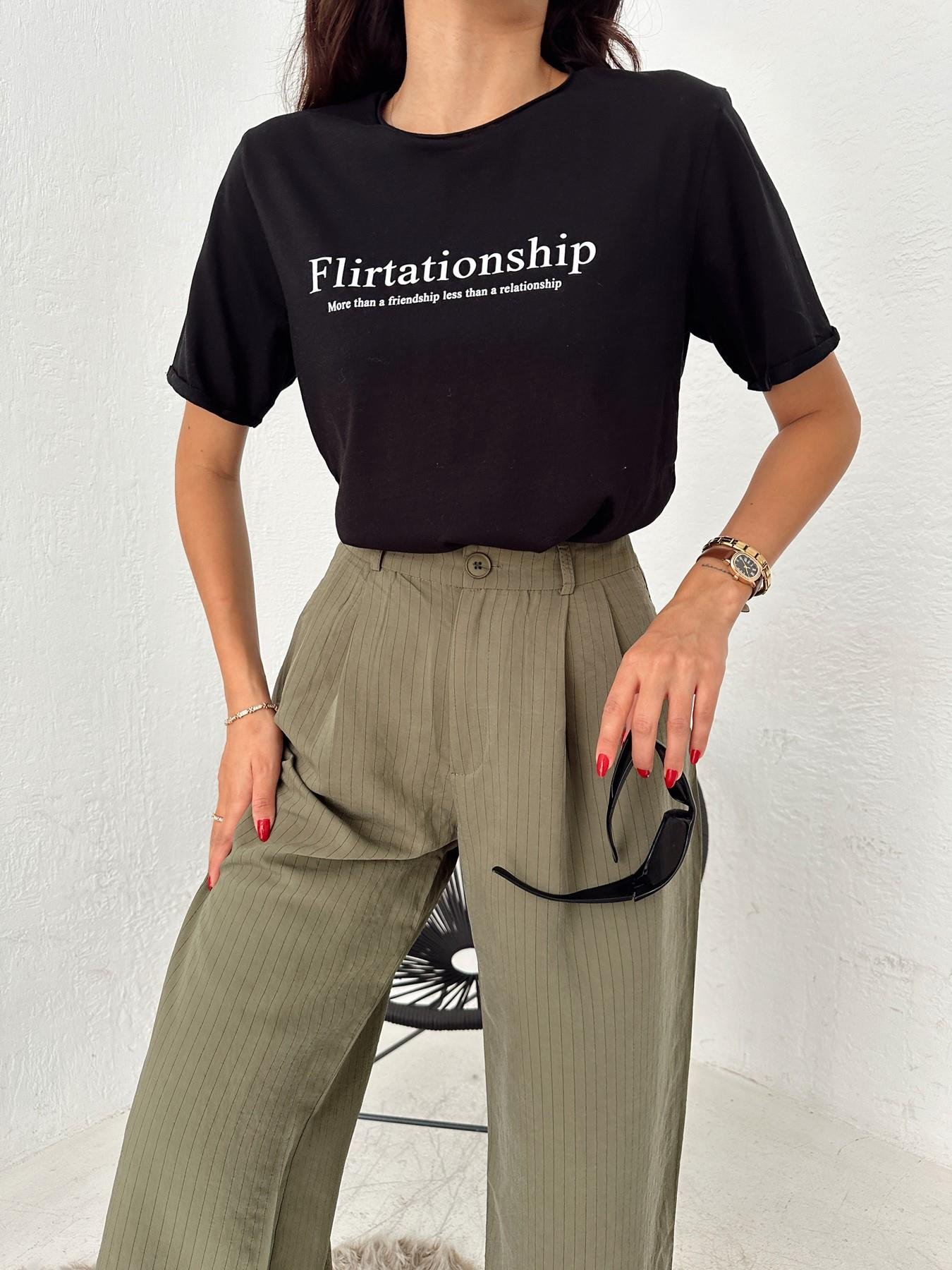 Baskılı Tişört SİYAH