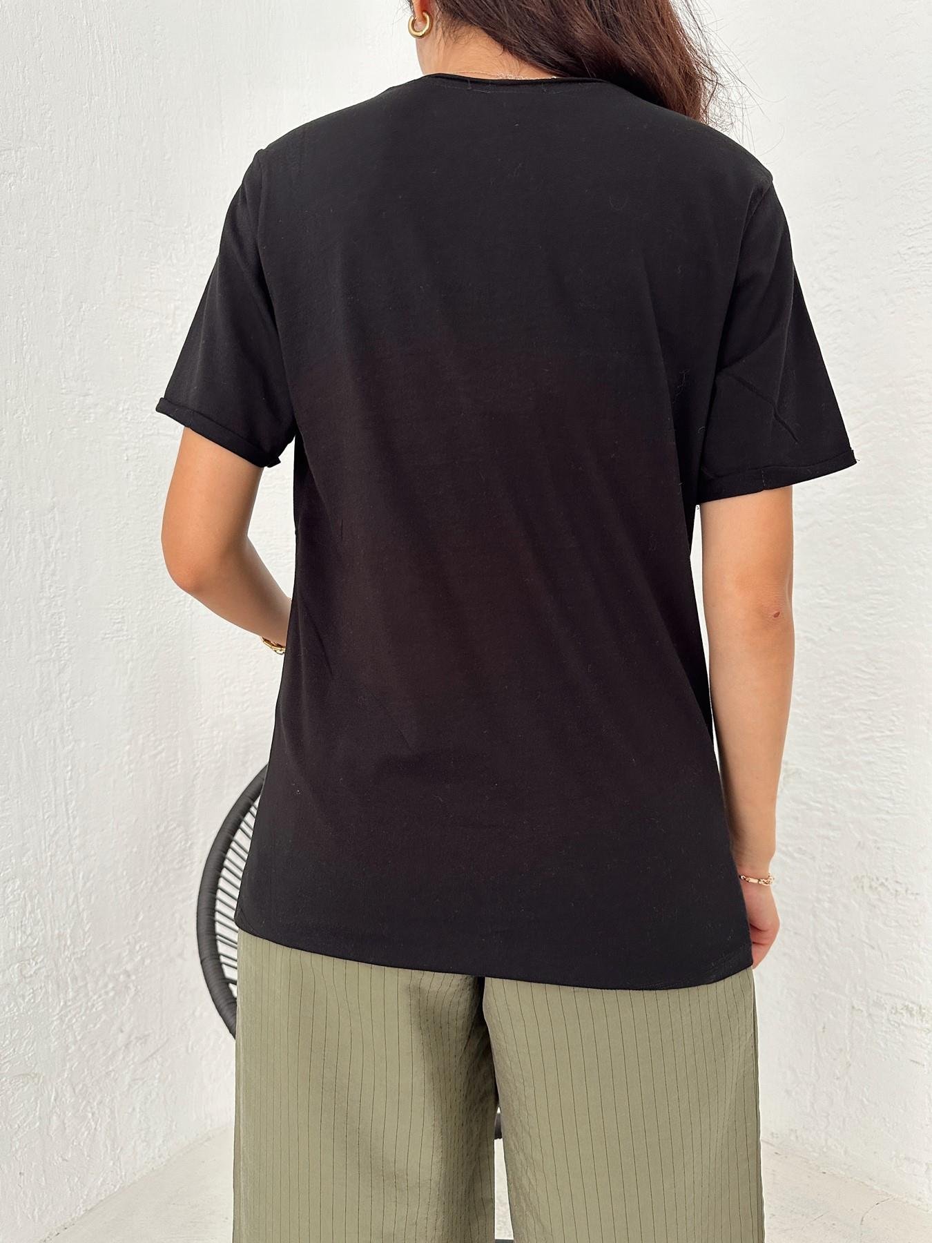 Baskılı Tişört SİYAH