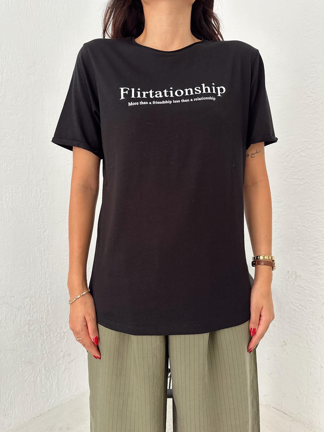 Baskılı Tişört SİYAH