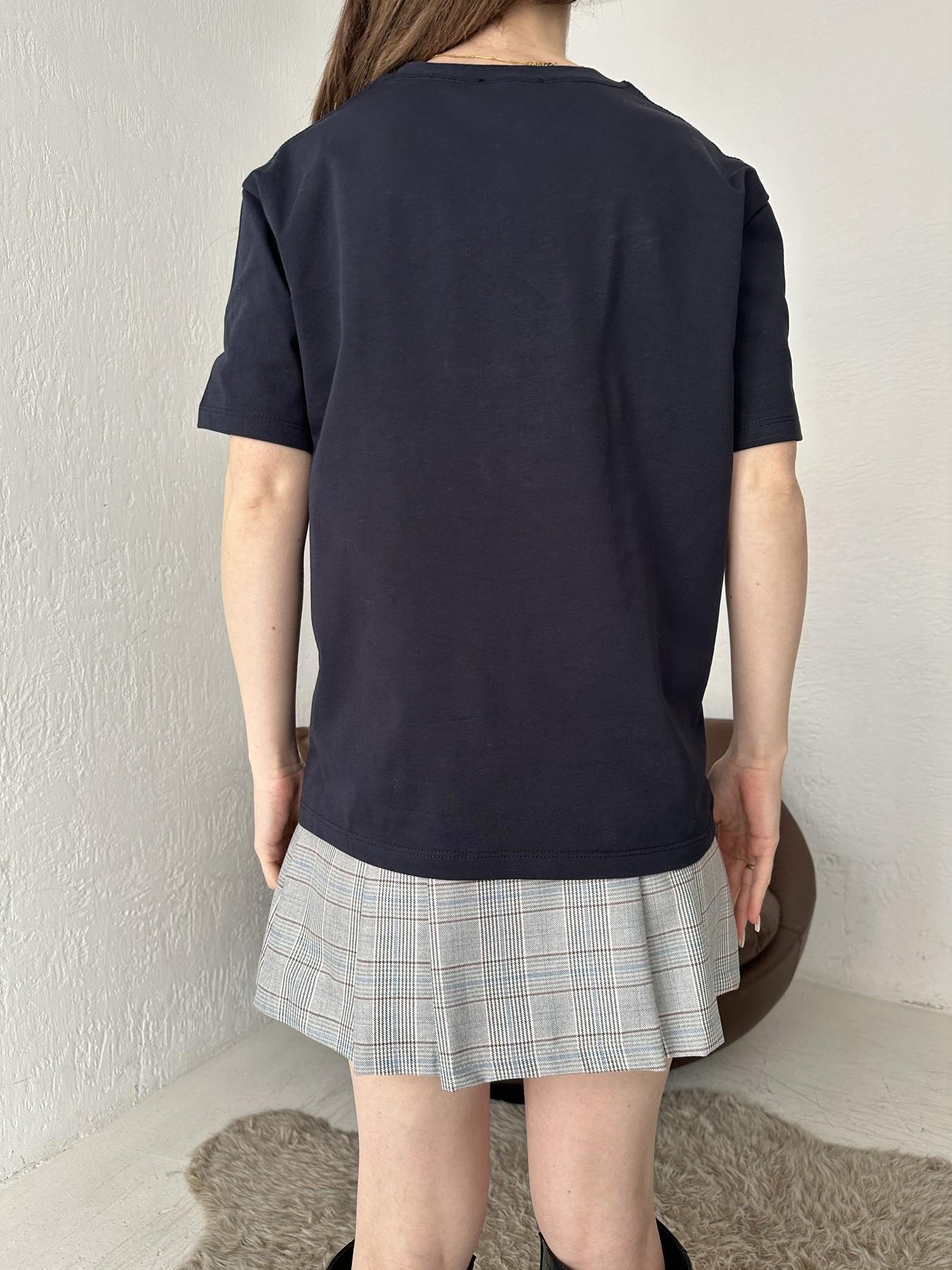 Bear Nakışlı Tişört LACİVERT