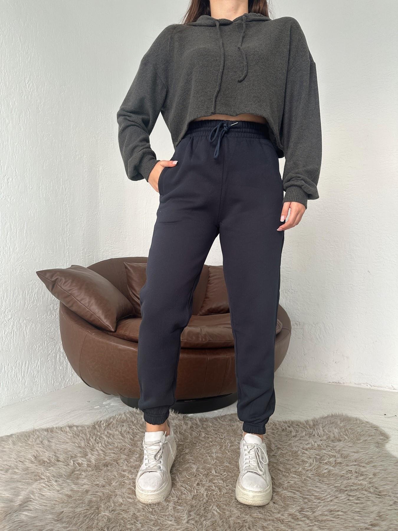 Bel Paça Lastikli 3 İplik Eşofman Altı LACİVERT