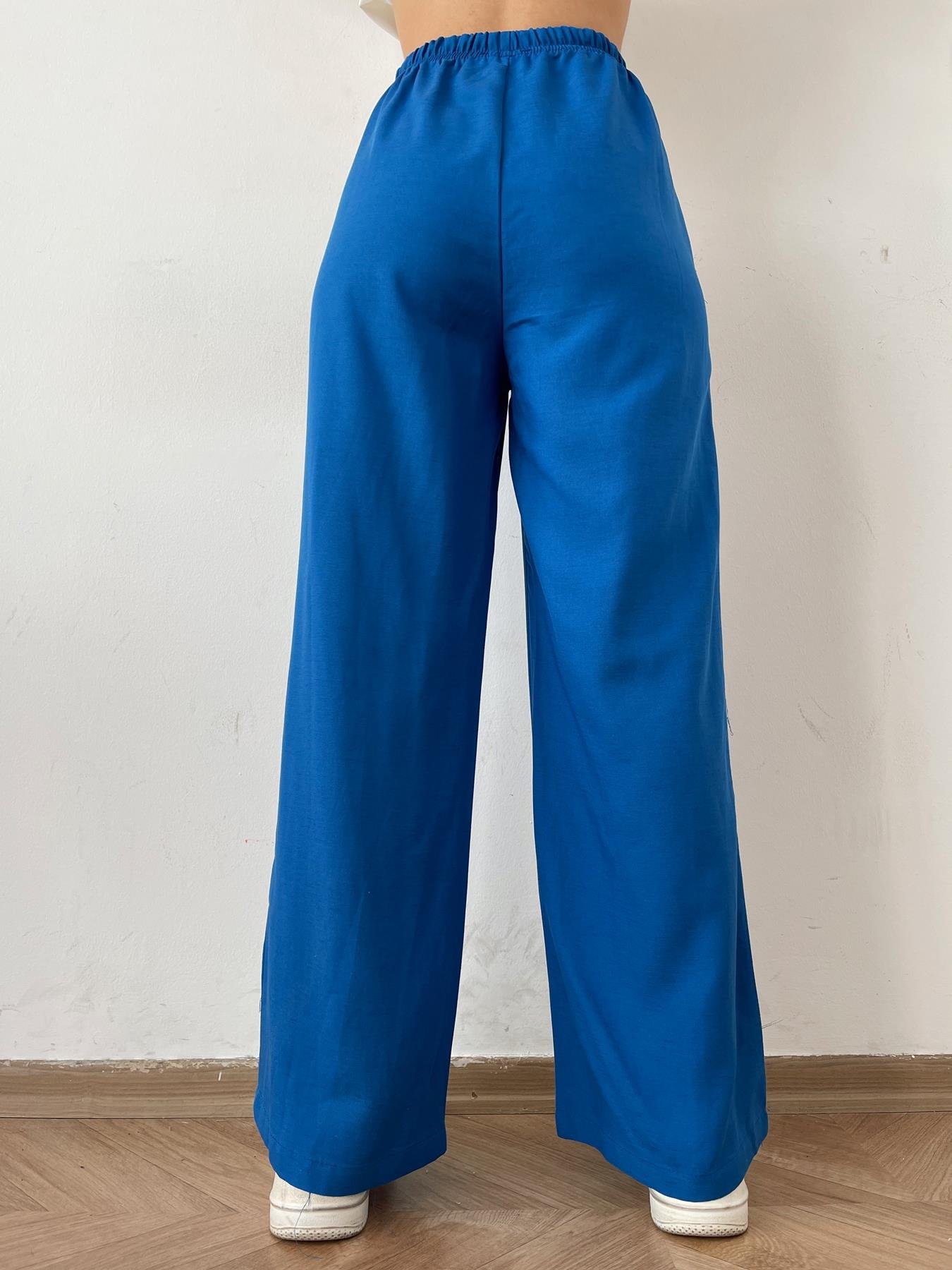 Beli Bağcıklı Keten Pantolon SAKS